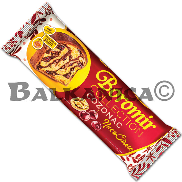 750 Г КОЗОНАК С СИРОПОМ С ОРЕХАМИ И ЧИРЕШНЯ БОРОМИР