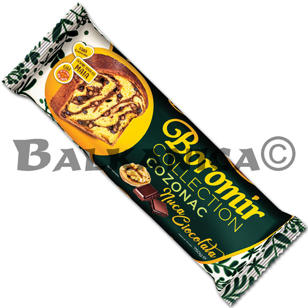 750 Г КОЗОНАК С СИРОПОМ С ОРЕХАМИ И ШОКОЛАДОМ БОРОМИР