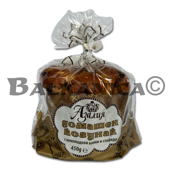 450 G KOZUNAK DOMASHEN S KAPKI SHOKOLAD I STAFIDI AZALIYA