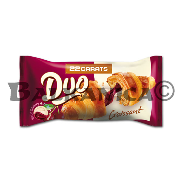 80 Г КРУАССАН С ВИШНЕЙ И МОЛОКОМ ДВОЙНОЙ 22 КАРАТС