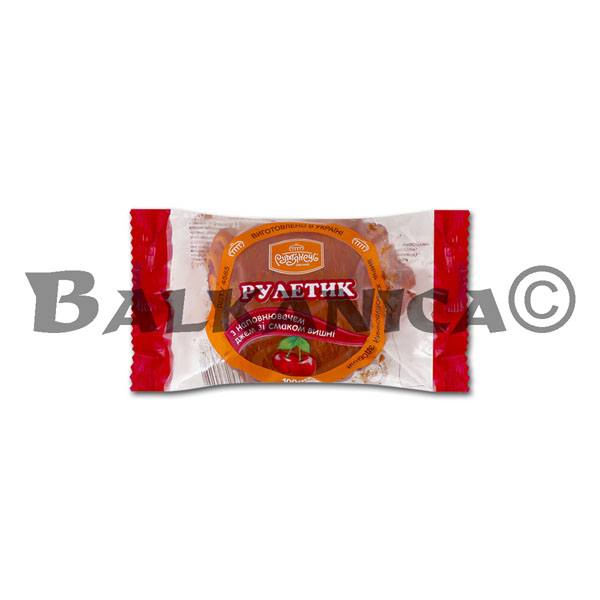 100 G ROLLITO RELLENO DE CEREZA RUMIANETS
