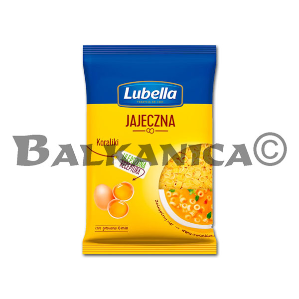 250 G MACARRONES ANILLAS CON HUEVO LUBELLA 250 G MACARRONES ANILLAS CON HUEVO LUBELLA