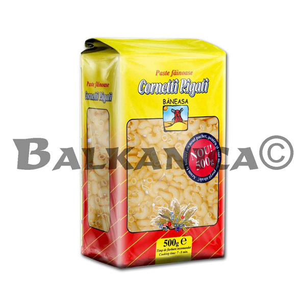 500 G PASTE WIDE CORNETTI RIGATI BANEASA