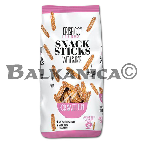 125 GR SNACK STICKS CON AZUCAR Y CANELA CRISPICO 125 GR SNACK STICKS CON AZUCAR Y CANELA CRISPICO