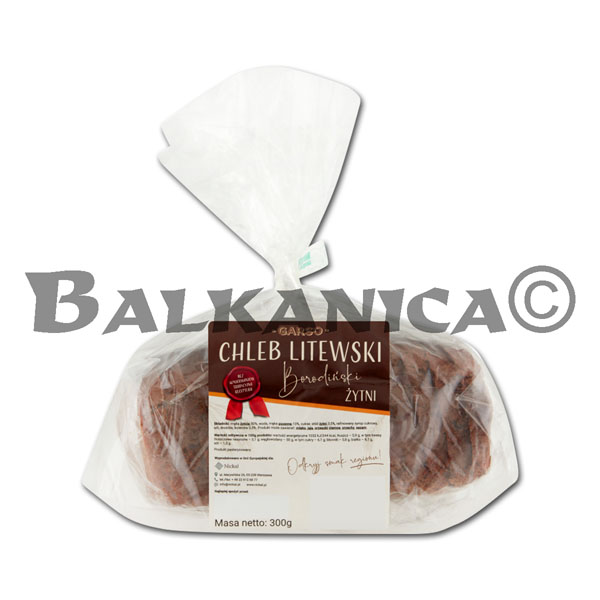 300 G PAN LITUANO DE CENTENO BORODINSKI GARSO 300 G PAN LITUANO DE CENTENO BORODINSKI GARSO