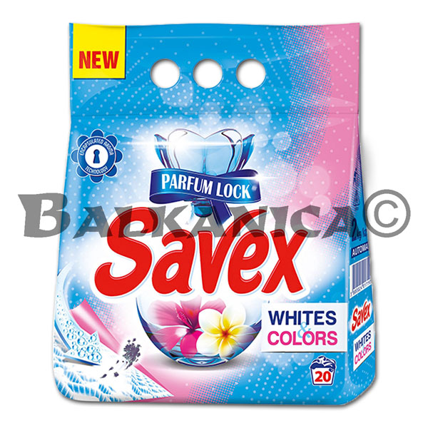 2 KG DETERGENTE BLANCO Y COLORES AUTOMATICO SAVEX 2 KG DETERGENTE BLANCO Y COLORES AUTOMATICO SAVEX