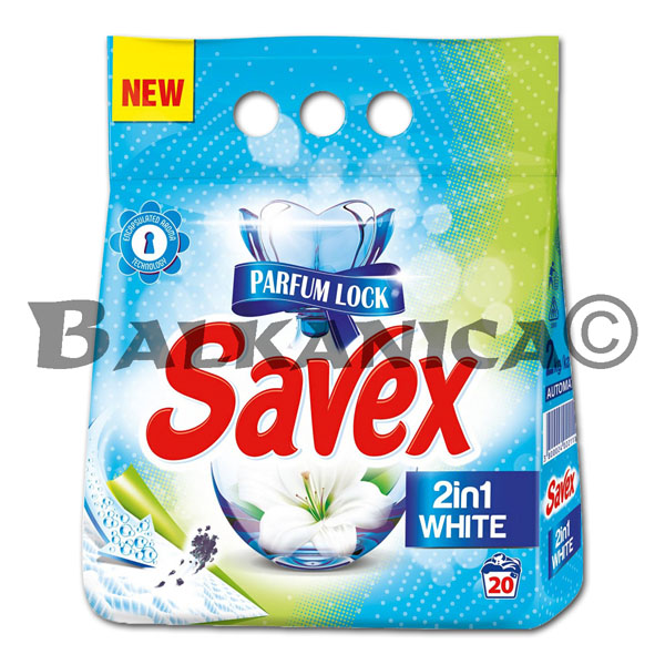 2 KG DETERGENTE 2 EN 1 BLANCO AUTOMATICO SAVEX 2 KG DETERGENTE 2 EN 1 BLANCO AUTOMATICO SAVEX