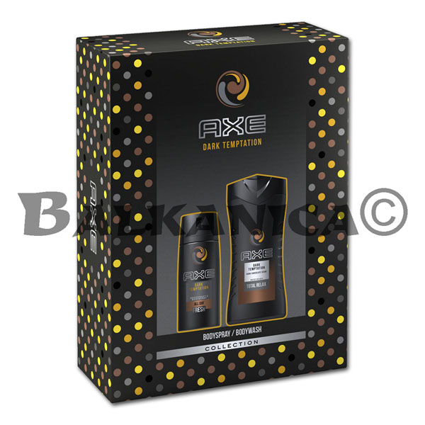 CAJA REGALO DARK TEMPTATION (GEL DUCHA 250 ML+BODY SPRAY 150 ML) AXE CAJA REGALO DARK TEMPTATION (GEL DUCHA 250 ML+BODY SPRAY 150 ML) AXE