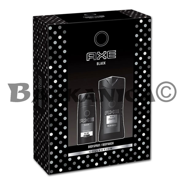 CAJA REGALO BLACK DEO (GEL DUCHA 250 ML+BODY SPRAY 150 ML) AXE CAJA REGALO BLACK DEO (GEL DUCHA 250 ML+BODY SPRAY 150 ML) AXE