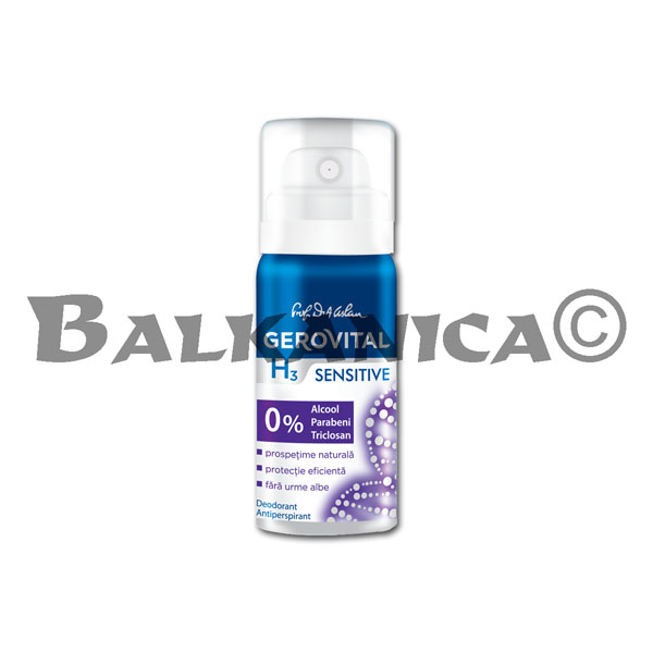 40 ML DESODORANTE ANTITRANSPIRANTE SENSITIVE MINI GEROVITAL H3 40 ML DESODORANTE ANTITRANSPIRANTE SENSITIVE MINI GEROVITAL H3