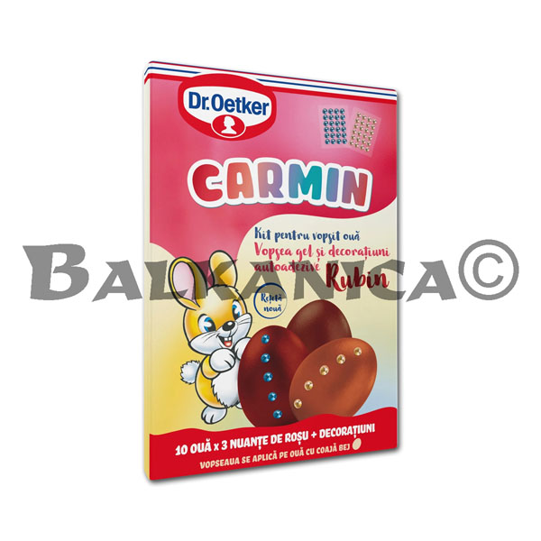 15 G VOPSEA DE OUA KIT GEL RUBIN NUANTE DE ROSU CARMIN DR.OETKER