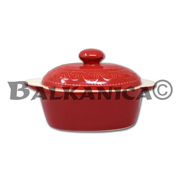 650 МЛ ГОРШОЧЕК КРАСНЫЙ ГЛЯНЦЕВЫЙ