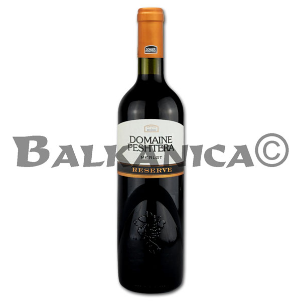 0.75 L VINO TINTO MERLOT RESERVE DOMAINE PESHTERA 0.75 L VINO TINTO MERLOT RESERVE DOMAINE PESHTERA