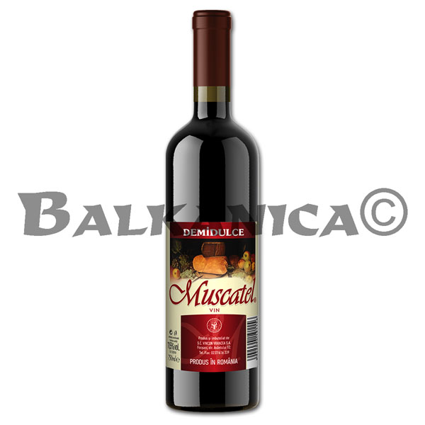 0.75 L VINHO TINTO SEMI DOCE MUSCATEL