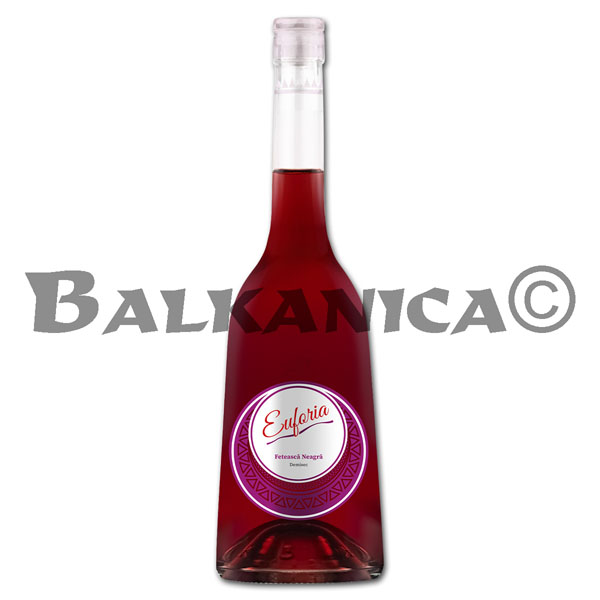 0.75 Л ВИНО КРАСНОЕ ПОЛУСУХОЕ ФЕТЕАСКА НЕАГРА ЕЙФОРИЯ