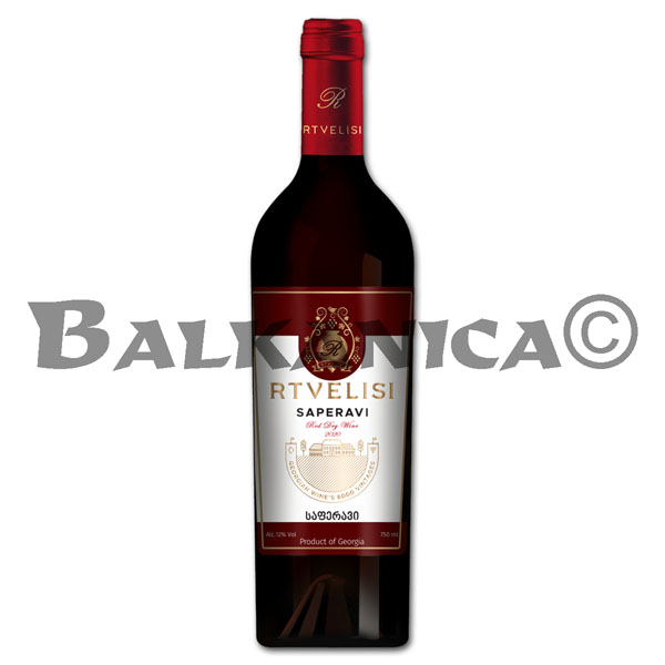 0.75 L VINO TINTO SECO SAPERAVI RTVELISI