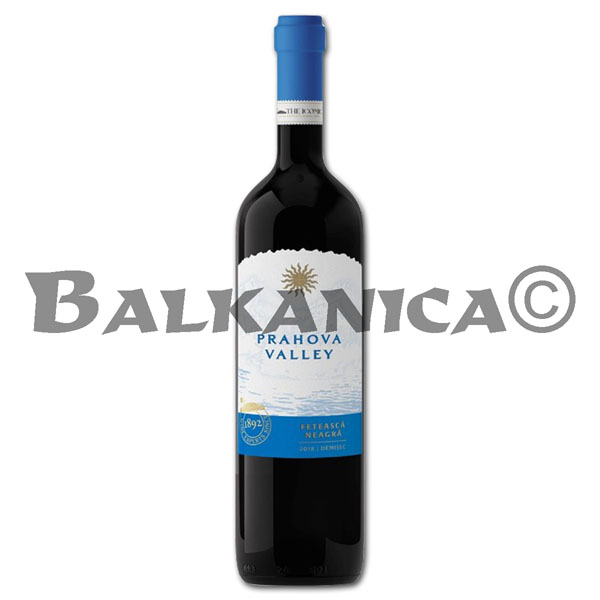 0.75 Л ВИНО КРАСНОЕ ПОЛУСУХОЕ ФЕТЯСКА НЯГРА ПРАХОВА ВАЛЛЕЙ