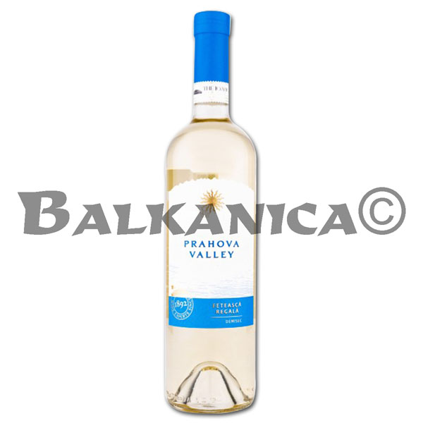 0.75 Л ВИНО БЕЛОЕ ПОЛУСУХОЕ ФЕТЯСКА РЕГАЛА ПРАХОВА ВАЛЛЕЙ