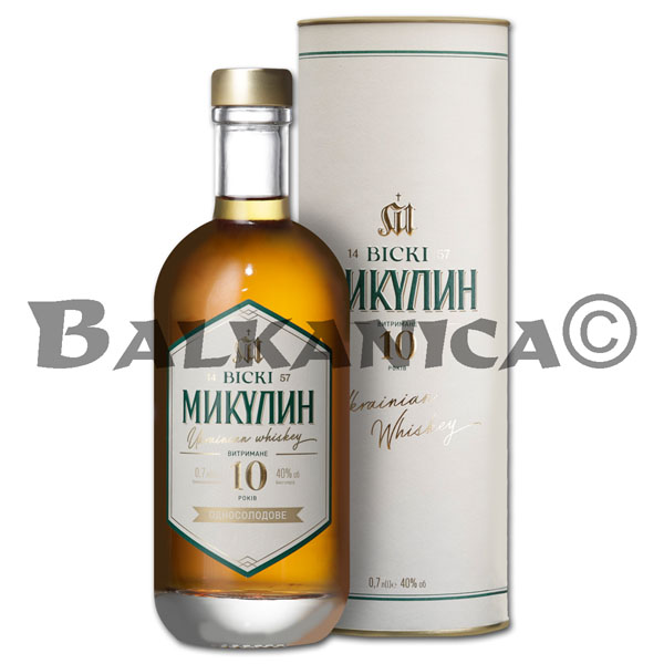 0.7 Л ВИСКИ УКРАИНСКИЙ МЪКУЛИН 10 ЛЕТ МИКУЛИН 40%