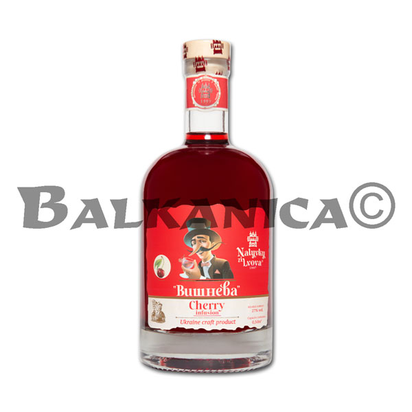 0.5 Л НАЛИВКА ВИШНЕВАЯ НАЛИВКИ ИЗ ЛЬВОВА 27%