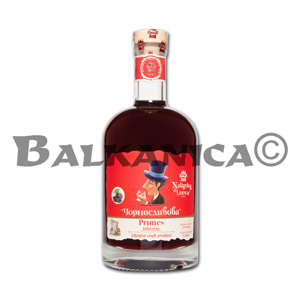 0.5 L BEBIDA ALCOHOLICA (NALEWKA) CIRUELAS SECAS NALYVKY ZI LVOVA 27%