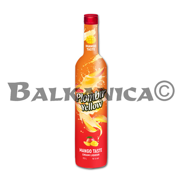0.5 L LICOR CREMA SABOR MANGO PLOMBIR AMARILLO DOVGAN 15%