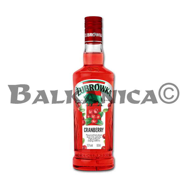 0.5 L VODKA SABOR ARANDANOS ROJOS ZUBROWKA 37.5% 0.5 L VODKA SABOR ARANDANOS ROJOS ZUBROWKA 37.5%