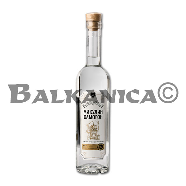 0.5 Л НАПИТОК АЛКОГОЛЬНЫЙ САМОГОН МИКУЛИН 40%