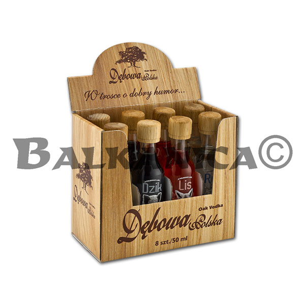 CAJA (8 X 0.05 L) VODKA MIX ANIMALES DEL BOSQUE DEBOWA POLSKA 40%