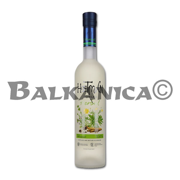 0.5 L VODKA GORILKA SABOR HIERBAS HETMAN 38%