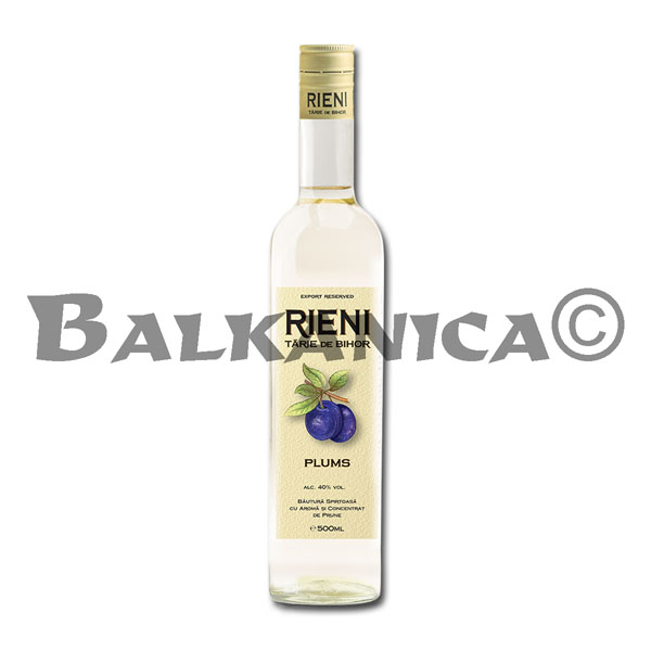 0.5 L AGUARDIENTE BIHOR DE CIRUELAS RIENI 40%