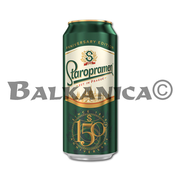 0.5 L CERVEZA CLARA LATA STAROPRAMEN 5%-11.75P