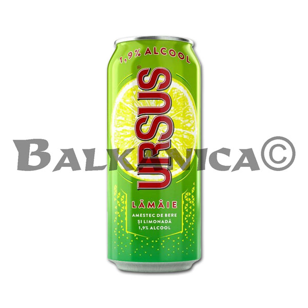 0.5 L CERVEZA LATA COOLER URSUS 1.9%-10.1P