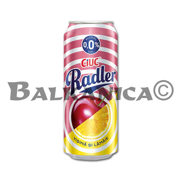 0.5 L CERVEZA LATA SIN ALCOHOL GUINDA Y LIMON CIUC RADLER