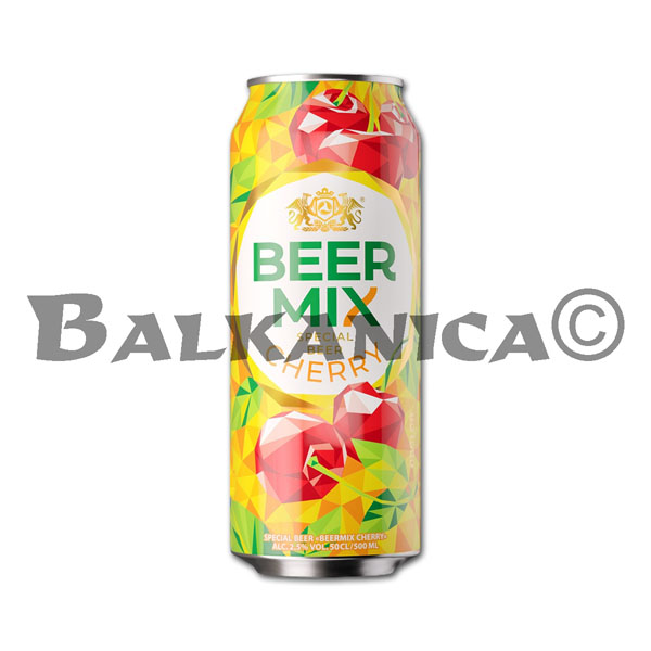 0.5 L BEER CAN BEERMIX SOUR CHERRY 2.5%-12.2P