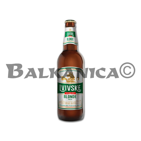 0.5 L CERVEZA BOTELLA CRISTAL LVIVSKE 4.3%-10 P