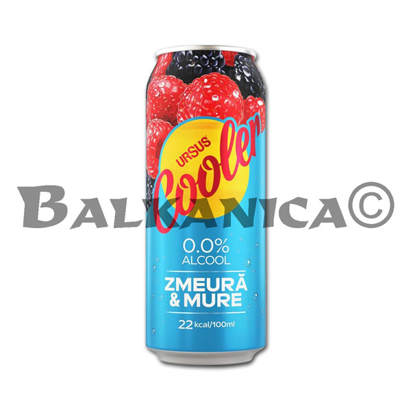 0.5 L CERVEZA LATA SIN ALCOHOL FRAMBUESA & MORA COOLER URSUS