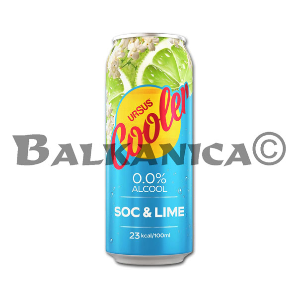 0.5 L CERVEZA LATA SIN ALCOHOL SAUCO & LIMA COOLER URSUS