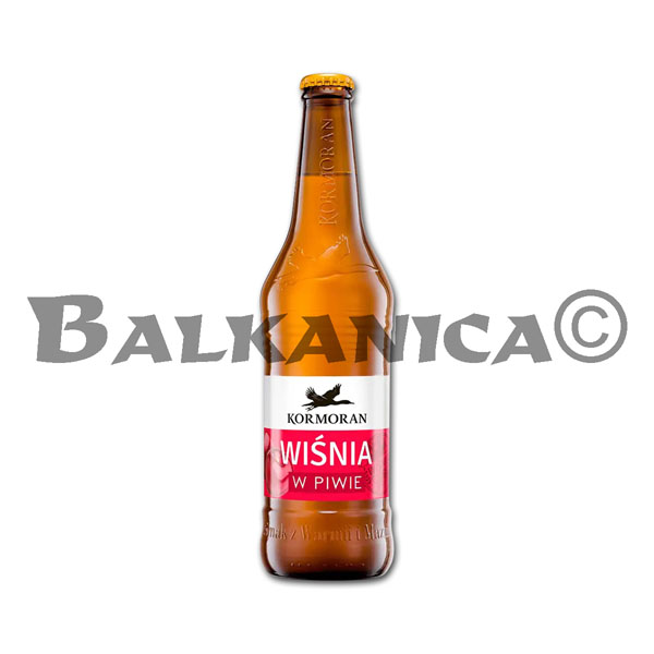 0.5 L CERVEZA BOTELLA LAGER SABOR GUINDA KORMORAN 4.7%-14.5P