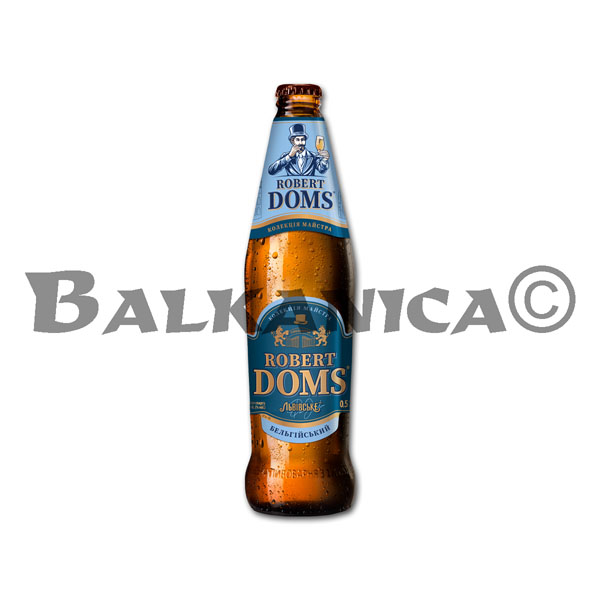 0.5 L CERVEZA BOTELLA BELGA ROBERT DOMS LVIVSKE 4.3%-11.5P