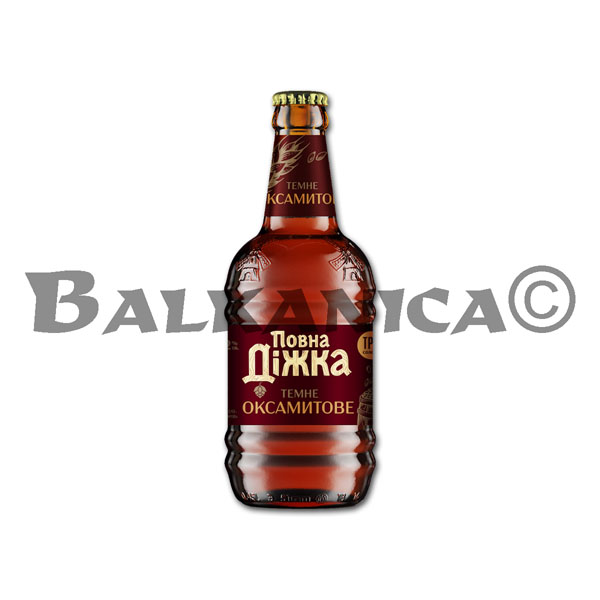 0.45 L CERVEZA BOTELLA TERCIOPELO OSCURO MIAKE POVNA DIZHKA 4.2%-10.3P