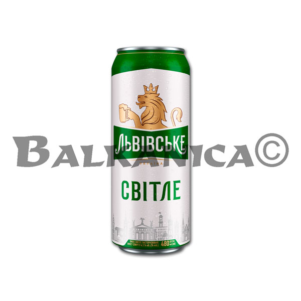 0.48 L CERVEZA LATA CLARA LVIVSKE 4.3%-10P