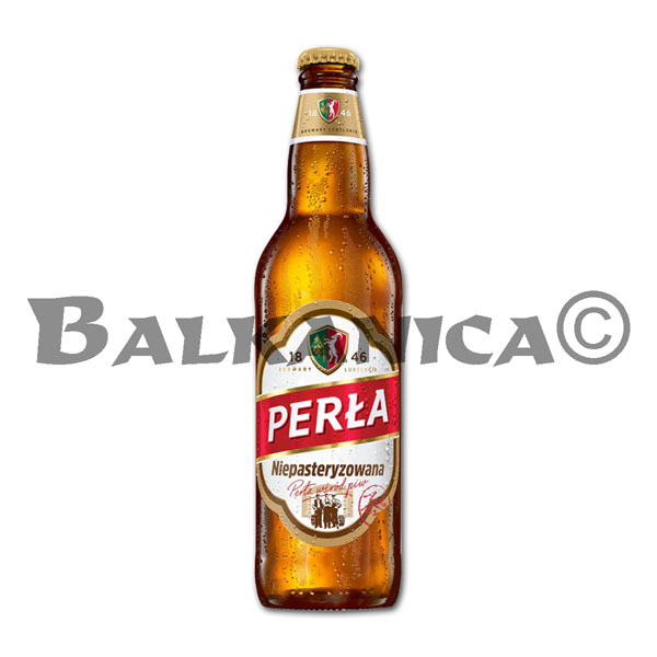 0.5 L BEER BOTTLE UNPASTEURIZED PERLA 4.8%-11.2P
