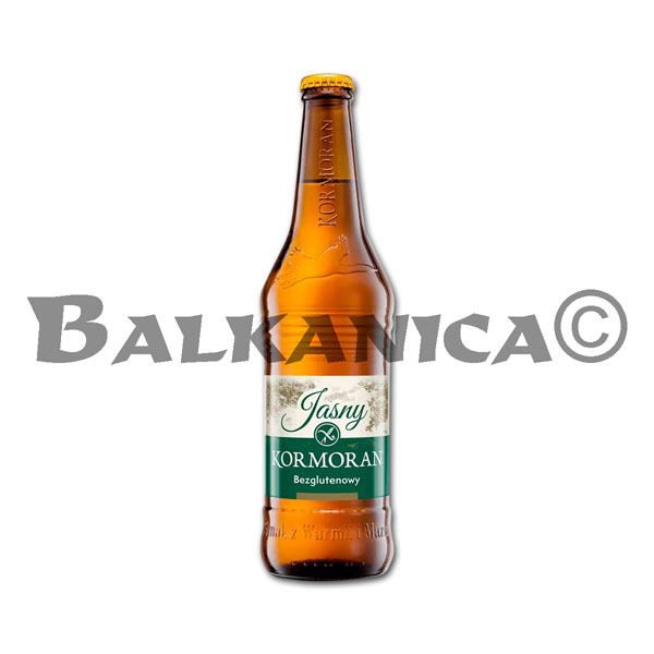 0.5 L PIWO BUTELKA JASNY BEZGLUTENOWY KORMORAN 5.2%-12.5P