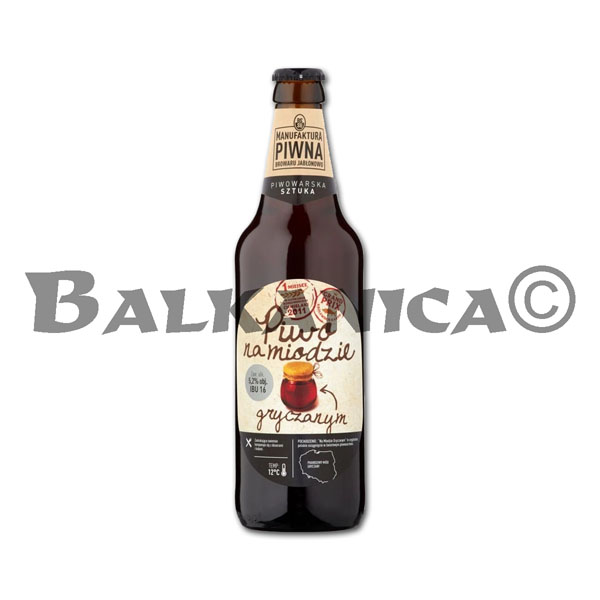 0.5 L BUCKWHEAT HONEY BEER IN BOTTLE MANUFAKTURA PIWNA 5.2%-14.8P