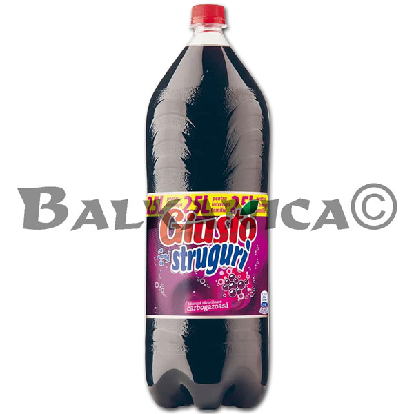 2.5 L BAUTURA CARBOGAZOASA CU AROMA DE STRUGURI ROSII GIUSTO NATURA