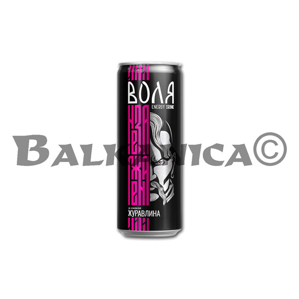 0.33 Л ЭНЕРГЕТИЧЕСКИЙ НАПИТОК КЛЮКВА ВОЛЯ МОРШИНСКАЯ