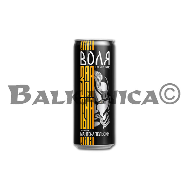 0.33 Л ЭНЕРГЕТИЧЕСКИЙ НАПИТОК МАНГО АПЕЛЬСИН ВОЛЯ МОРШИНСКАЯ