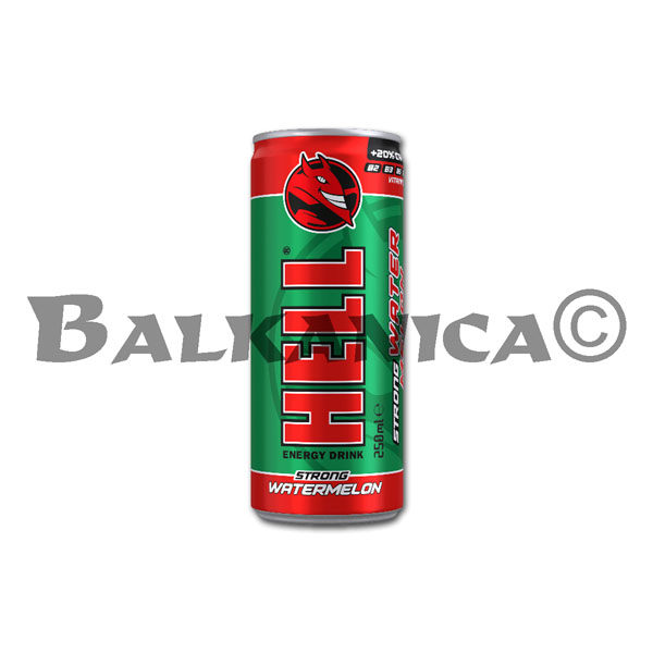 0.25 L BEBIDA ENERGETICA WATERMELON STRONG HELL