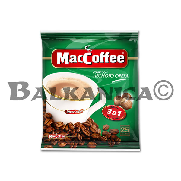 180 G CAFE COM SABOR NOZES 3 EM 1 10 PACOTES MACCOFFEE